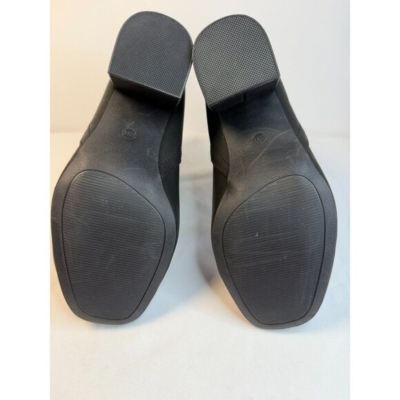 Torrid Ankle Boots Womens Size 8.5WW Black Faux Leather Block Heel Shoes - Picture 9 of 14